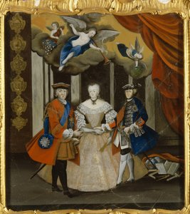 ドレスデン平和寓話、1745（ガラスに油彩） 作： German School